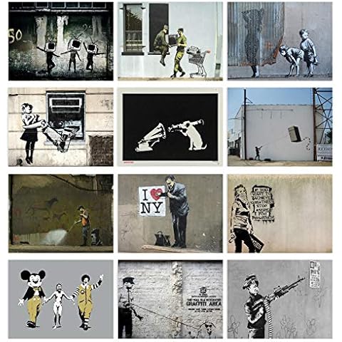 Banksy Graffiti Street Art Pack 12 Posters Collection / Set 12 Prints Hp4139 Cover