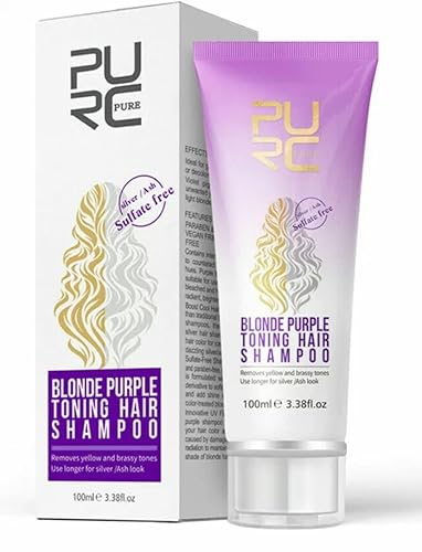 Maani PURC PURPLE HAIR CHAMPÚ para cabello rubio, tóner rubio, neutraliza el latón y los tonos amarillos no deseados, sin sulfatos