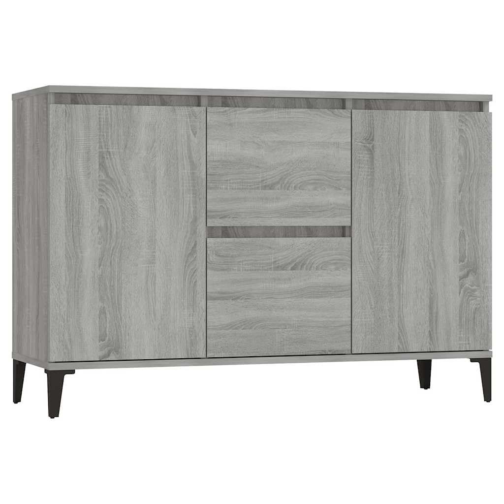 Credenza grigio Sonoma, 102 x 35 x 70 cm, comò con 2 ante e 2
