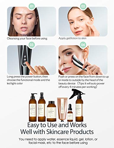 Anjou Facial Skin Care Anti-Aging Device - Handheld Beauty Machine with LED Light Therapy Skin Care for Women
