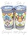 Kuali Tonaltin 20oz Stainless Steel Insulated Tumbler, Colorful Design, Leak Resistant Lid, Travel, Cup Holder Friendly, Eco-Friendly, Re-Usable, Vaso Para Cafe, Aztec, Nahuatl, Talavera