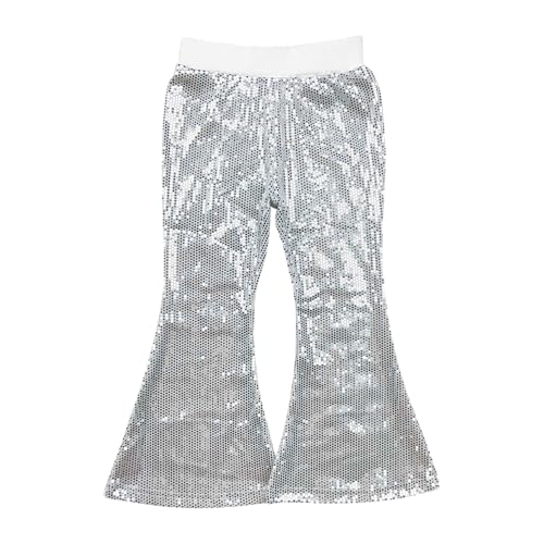 Toddler Girl Silver Glitter Pants Sequin Pants