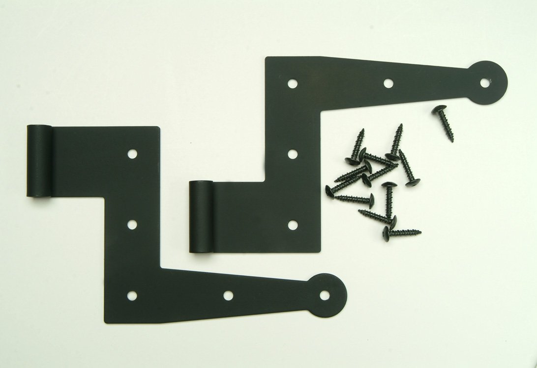 Zero Offset L Hinge for Exterior Shutters, Stainless Steel (Pair)