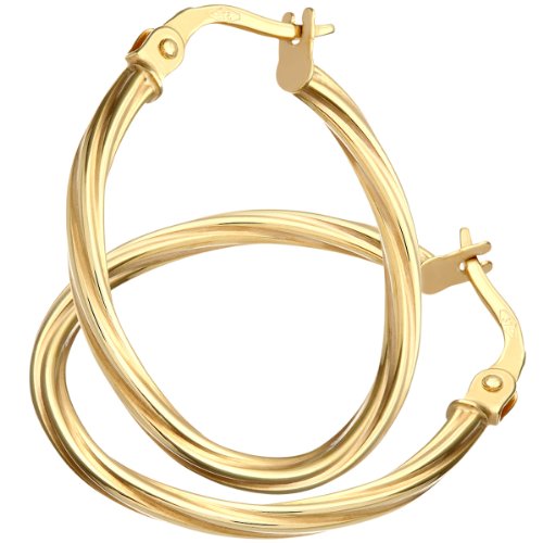 Preisvergleich Produktbild Citerna Damen-Creole Ohrhänger 9 Karat 375 Gelbgold 2 cm SIL1405Y