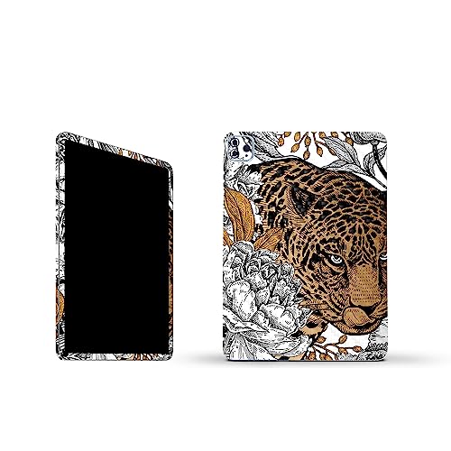 Image of MightySkins Carbon Fiber Skin Compatible with Apple iPad Pro 11 inch M2 4th Gen (2022) Full Wrap Kit - Bronzed Leopard | Protective, Durable Textured Carbon Fiber Finish | Easy to Apply | Made in The USA