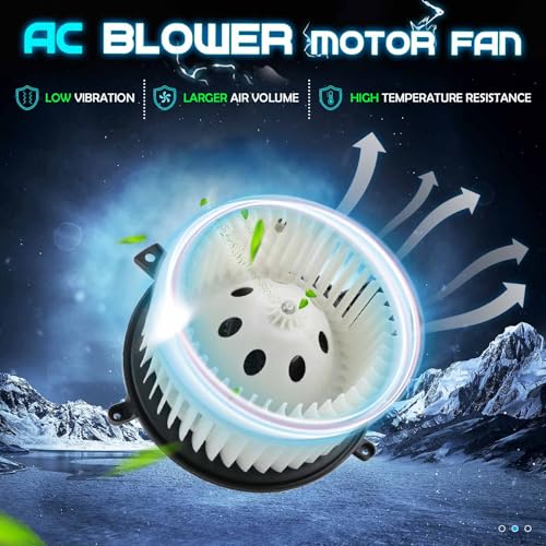 Image of Front HVAC Heater Blower Motor with Fan for 2011-2024 Dodge Durango / 2008-2020 Dodge Grand Caravan /2008-2016 Chrysler Town & Country /2011-2021 Jeep Grand Cherokee 700216