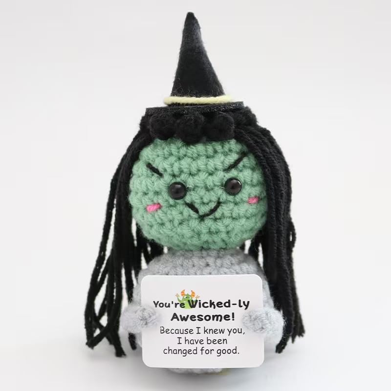 EUG-PRODUCTS Pocket Hug Knitted Wool Guardian Ghost Doll with Small Hug, Protective Spirit Doll Full of Positive Energy, Courage Gift, A Gift for Boys and Girls in Difficulty