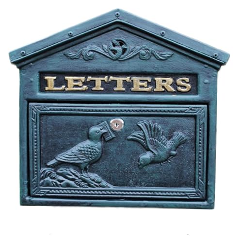 Boîte aux lettres murale rétro en métal sécurisé design élégant de style vintage