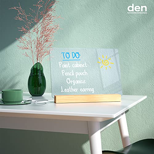 Acrylic Dry Erase Board With Light Up Stand For Desk 13 X 9 Inch Clear Desktop Note Memo White Board Notepad Table Led Letter Massage Boards For Personal Creative Use Includes Dry Erase Markers #TOP6
