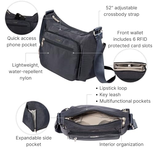 Image of Baggallini womens Crosstown Hobo Crossbody