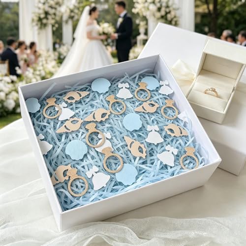 100PCS Seashells and Wedding Bells Confetti,Bachelorette Table Decoration for Ocean Themed Party Decor,Under The Sea Party Supplies by Snlioek - Used condition - Image 6