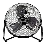 Comfort Zone CZHV20BK 20-inch 3-Speed High-Velocity Floor Fan with 360-Degree Adjustable Tilt