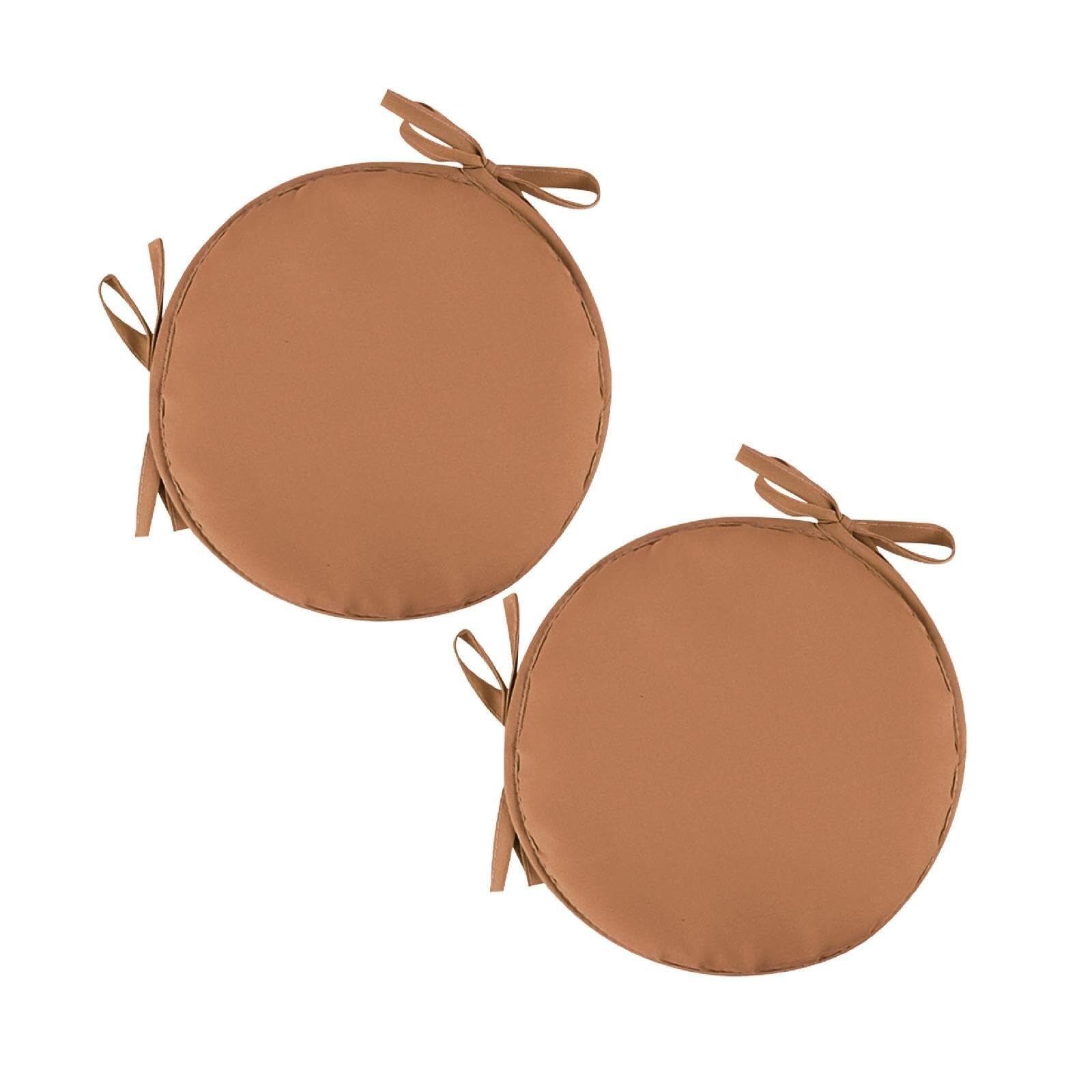 Coussin de chaise rond marron 30 cm lavable pour éliminer l'inconfort des sièges en cuisine