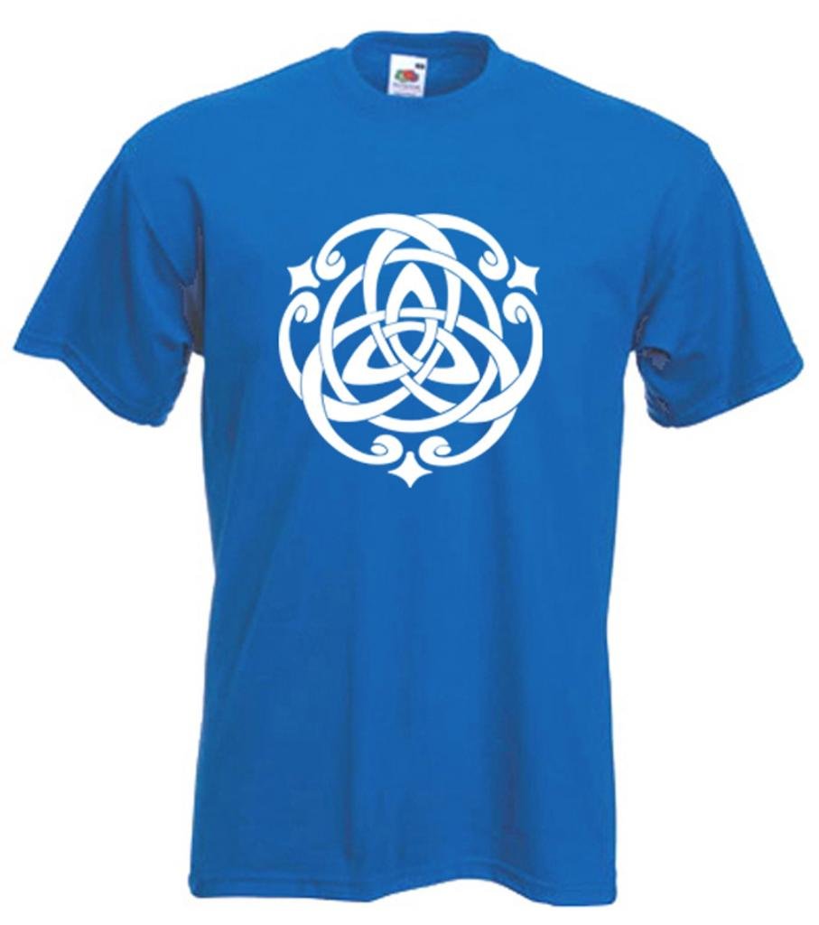 Tribal T-Shirts Men's Royal Blue Celtic Knot T Shirt (Small, Royal)