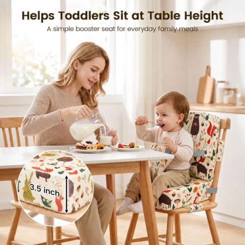 Image of Booster Seat for Kitchen Chair, Upgrade Toddler Booster Seat for Table