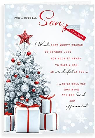 Traditional Christmas Card Son - 9 X 6 Inches - Piccadilly