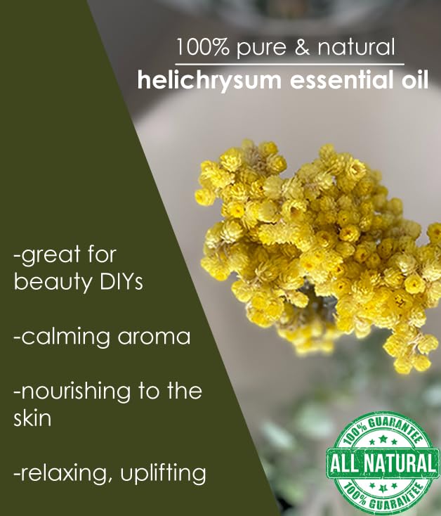 Helichrysum Essential Oil – 2 fl oz – 100% Pure, Natural, Undiluted – Aromatherapy Oil - GreenHealth - Image 5