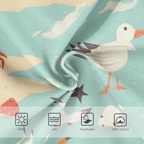 Wusikd Crabs Seagulls Boys' Underwear Cotton Beach Boys Briefs Soft Toddler Underwear 2T3