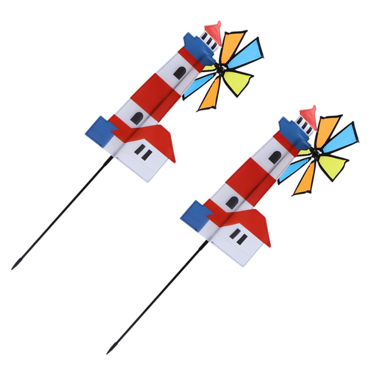 UPKOCH Garden Windmill 2pcs Decorations Windmill Ornament for Yard for Garden Decor