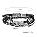 Produktbild DSBN Armband Vintage Alloy Angel Wing Feder Geflochtene Leder Surfer Armband Manschette Wrap 22Cm