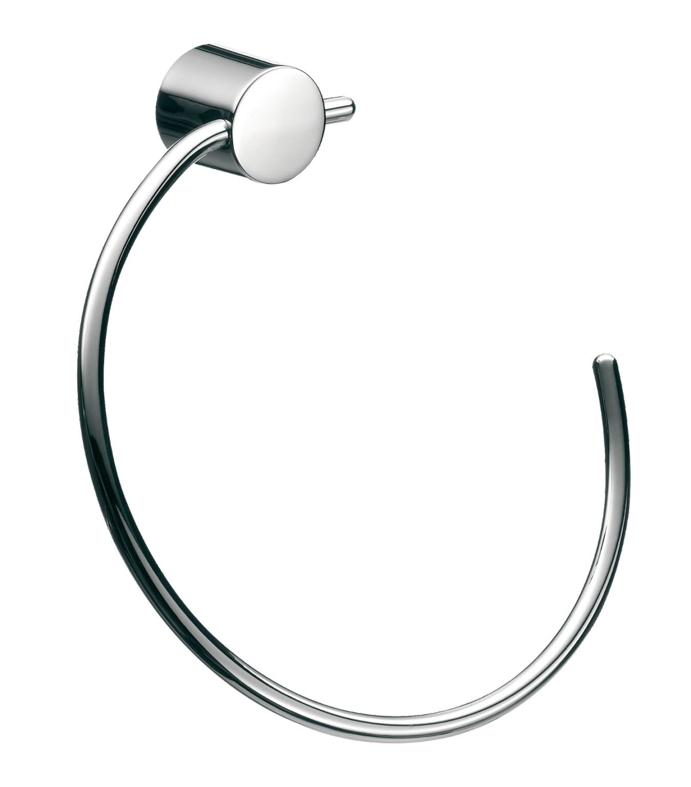 emco Rondo 2 Handtuchring zur Wandmontage in Chrom, Handtuchhalter Ring in Silber für Bad Handtücher (455500100)