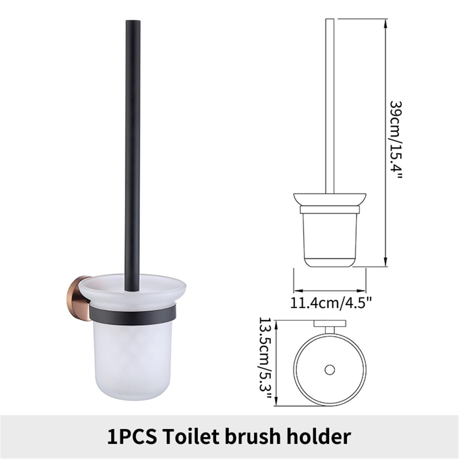 Stały uchwyt na papier toaletowy, Stainless Steel SUS304 Rose Gold Black Towel Racks Paper Holder Toilet Brush Pack Of 2(1 Pcs)