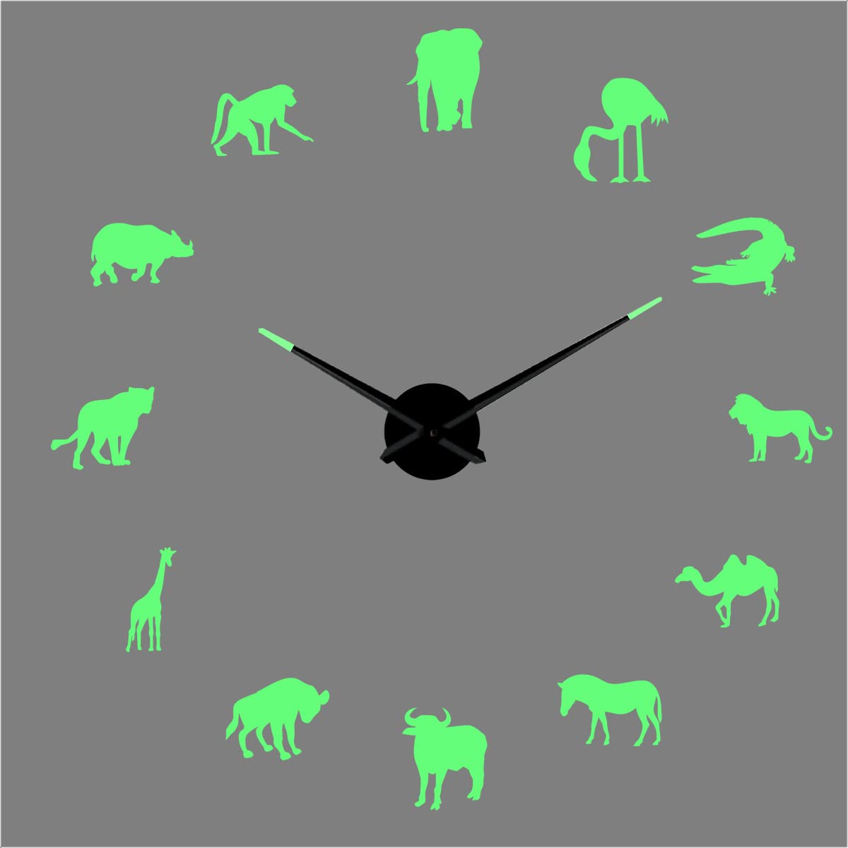 Sticker mural 3D acrylique géant animaux d'Afrique relief premium 68cm