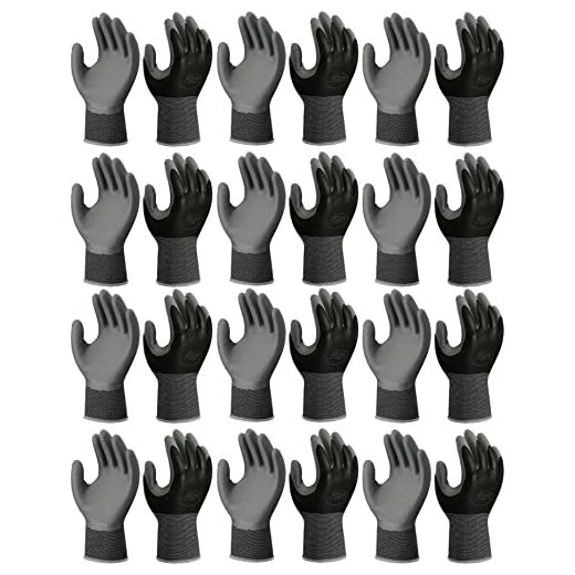 12 Pack - Showa Atlas 370BLK Nitrile Tough Gloves - Medium