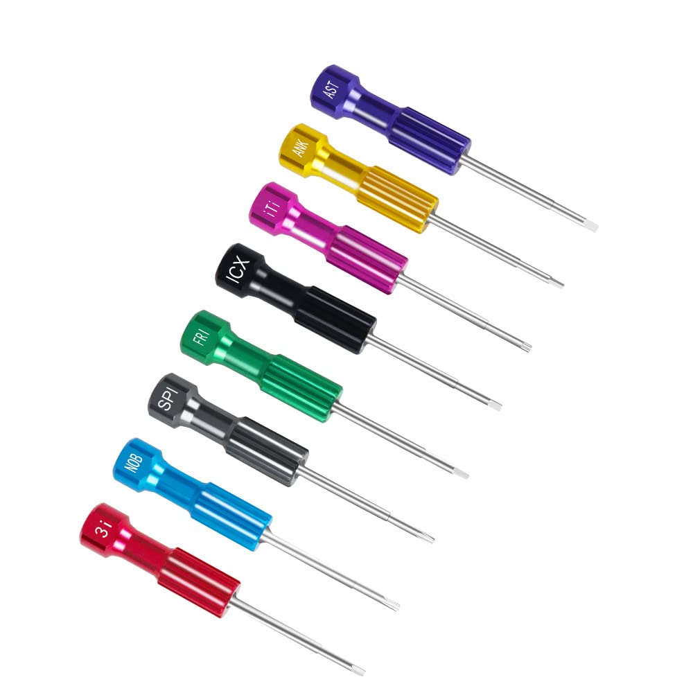DenFactory - Set di 8 cacciaviti per impianti da laboratorio, strumenti tecnici e micro cacciaviti