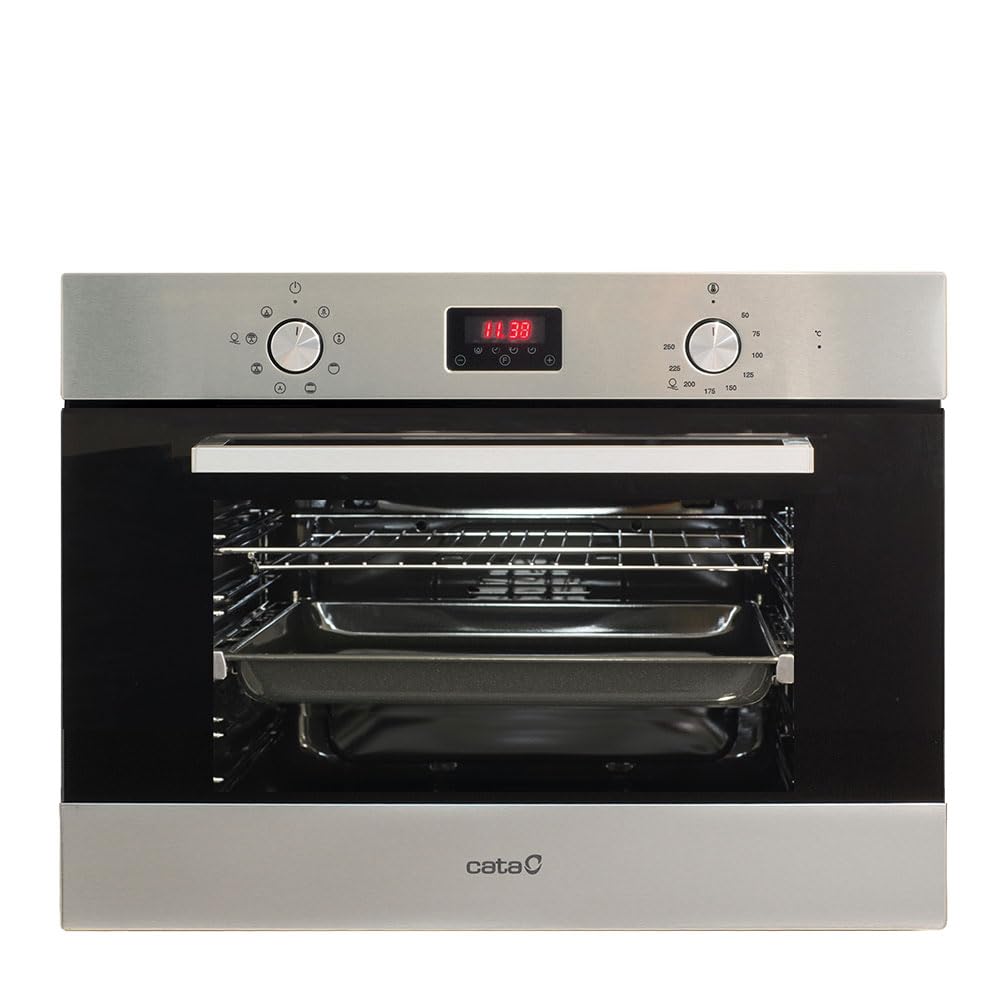 CATA | Horno Multifunción 8 Funciones | Horno Modelo CMD 5008 X | Capacidad Interior de 40 litros | Rango de temperatura 50º-​250º | Sistema de limpieza AquaSmart | Clase de eficiencia energética: A