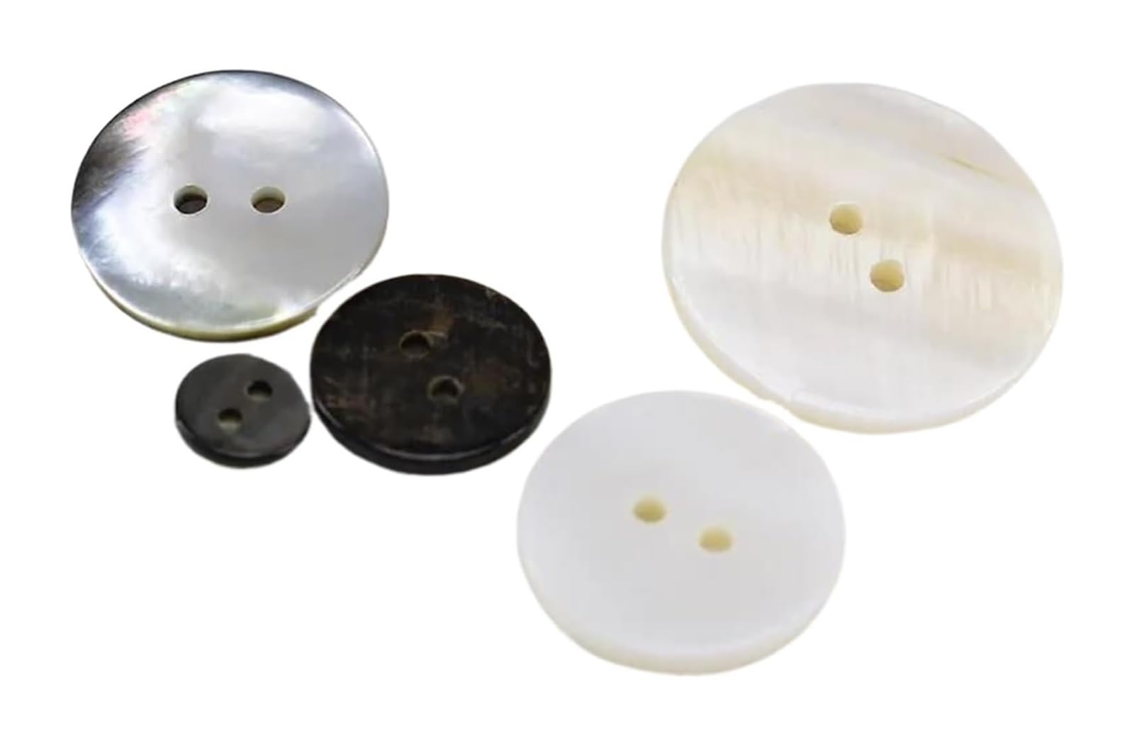 caracola, 10 Uds. Botones naturales de concha for ropa, accesorios costura(Shells Black,18mm)
