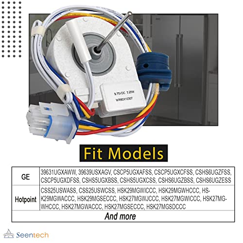 Lifetime Wr60X10307 Evaporator Fan Motor By Seentech - Exact Fit For Ge, Hotpoint Refrigerator - Replace Part Number Wr60X10074, Ap3191003,197D4492G001, 914169 #TOP2