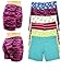 Sexy Basics Women's 6 Pack Cotton Spandex Mini Bike Boyshort Yoga Boxer Prints