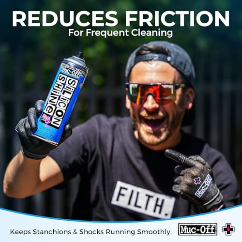 Muc-Off Silicon Shine 500ml, 1-Pack | Quick-Dry & Dirt-Repellent | Enhances Metal, Plastic & Rubber | Suitable for Bicycles, Motorcycles, ATVs & UTVs
