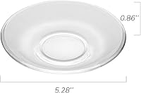 Vista 2 de WHJY 6 platos de vidrio transparente, juego de platos de vidrio de 5 pulgadas, pequeños platos de postre platos de té a granel