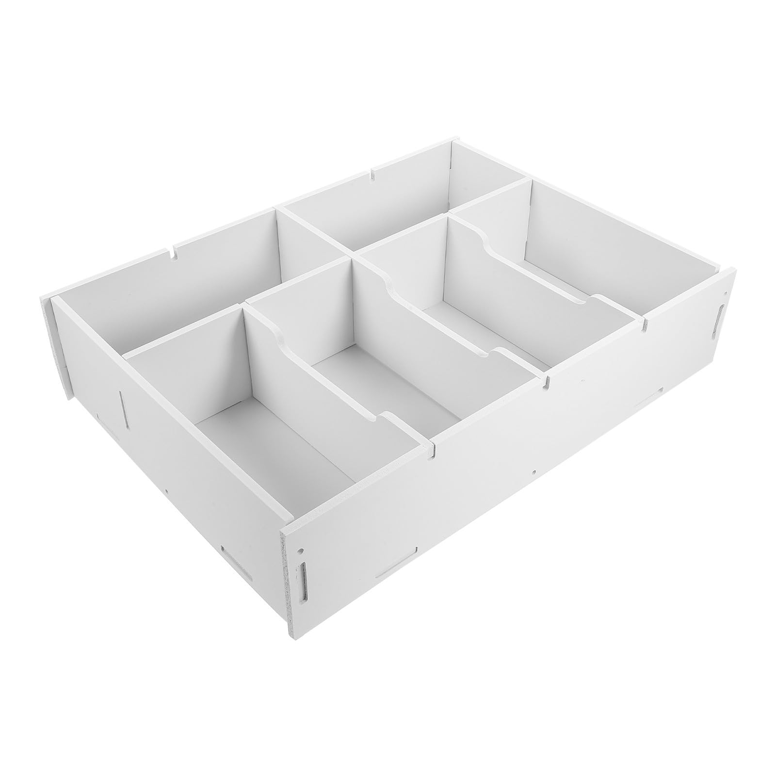 Boîte de rangement blanche à 6 compartiments MERRYHAPY pour trier la monnaie