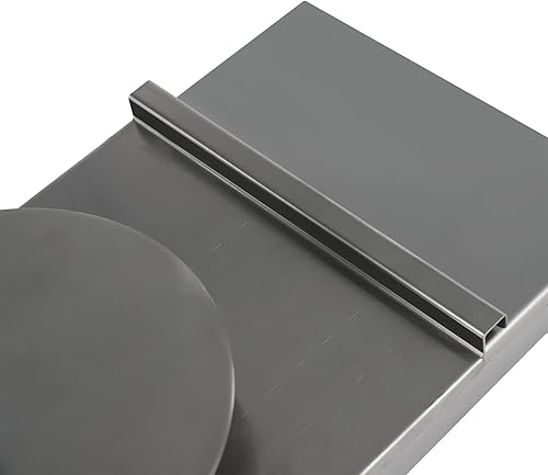 Miniatura 7 de Máquina de prensa de masa para pizza, máquina de prensa de pastelería de pizza de 7.9 pulgadas con platos dobles, prensa de pizza doméstica de acero