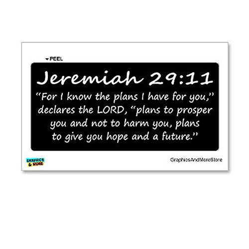 GRAPHICS & MORE Jeremiah 29-11 - Christian - Bible - Window Bumper Locker Sticker