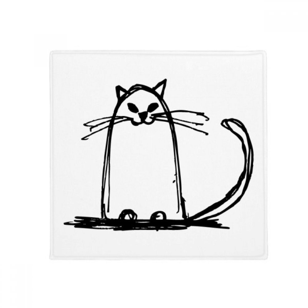 Tapis anti-slip chat bouclé pour sol cuisine sécurisé 50x50