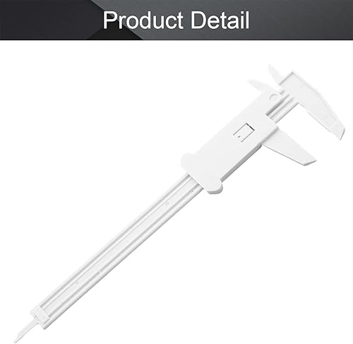 Miniatura 4 de Utoolmart Calibre Vernier de plástico, mini regla de cejas Vernier de 5.906 in, herramienta de medición de pinza de plástico de doble escala, para