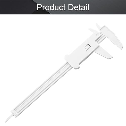Miniatura 4 de Utoolmart Calibre Vernier de plástico, mini regla de cejas Vernier de 5.906 in, herramienta de medición de pinza de plástico de doble escala, para