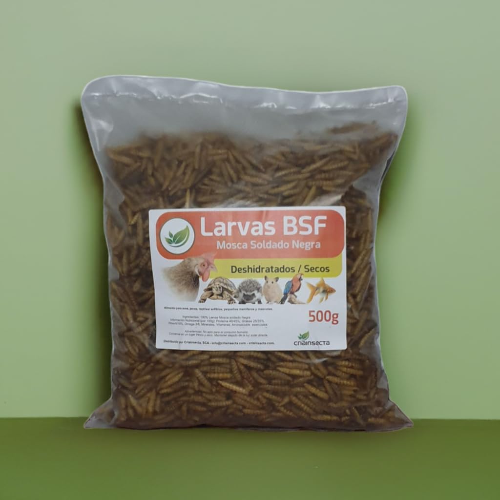 Larva Mosca Soldado Negra BSF deshidratado 500gr