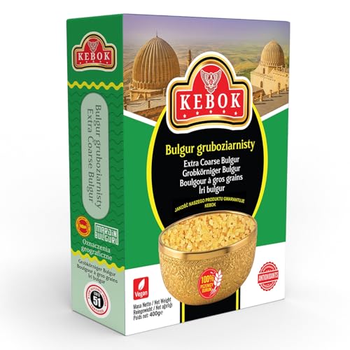 KEBOK Bulgur - Grano grueso, 400 g, vegano, extra grueso