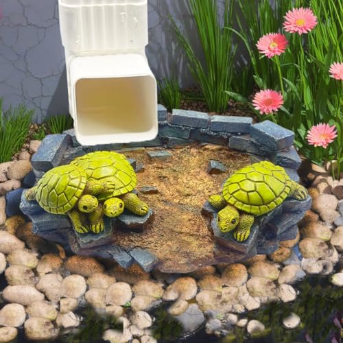 Turtle Splash Block - Decorative Resin Gutter Downspout Diverter, 9” x 6.7”, Durable Water Flow Protector for Yard, Garden & Patio, Functional Outdoor Tortoise Statue for Rainwater Drainage