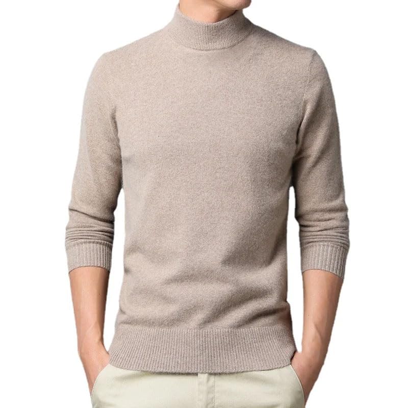 Men's Solid Long Sleeves Sweater Thickening Casual Slim Pullover Jumpers2