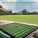 DCQ Real Feel 5x4ft Golf Hitting Mat, Large Golf Mat, Dual Turf, Fairway & Rough Artificial Grass, Golf Practice Mat Indoor & Outdoor Use, Driving & Chipping Pad with Cushion, Golf Simulator Mat