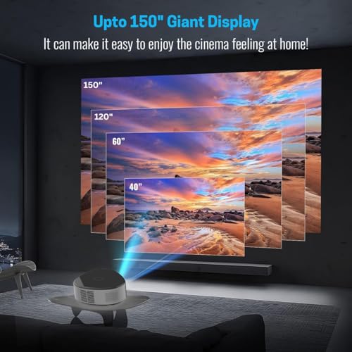Image of Tonzo Cinema X3 4K Supported Smart Projector | Dual HDMI | Native 720p with 1080p Support | Android 9.0 | 250 ANSI Lumens | Auto Focus | 150� Display | 5G WiFi | HiFi Speaker | USB /AV /BT