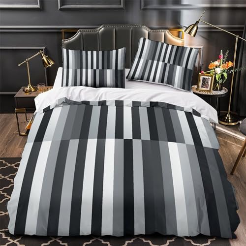 Housse de couette 220x240cm IOFEER en microfibre grise - 4