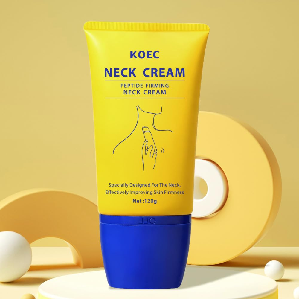 Amazon.com: KOEC Neck Peptide Firming Cream with Massage Roller