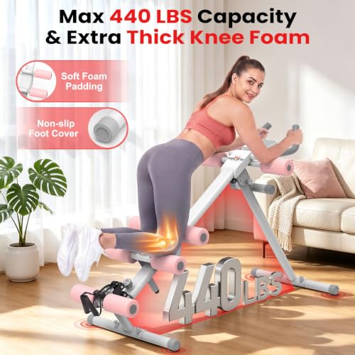 Image of RELIFE REBUILD YOUR LIFE AB Workout Machine Adjustable Ab Trainer Machine | Exercise Equipment for Home Gym Foldable Ab Cruncher Strength Training Equipment, Full Body Workout Equipment 440 LBS